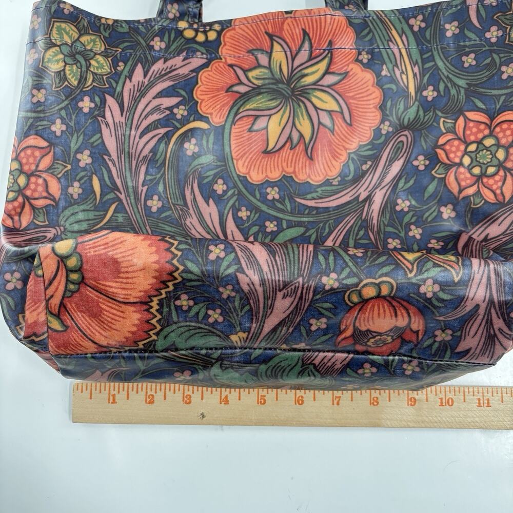 Liberty London Floral Tote Bag Coated Canvas Oilcloth Shopper William Morris - Picture 9 of 11